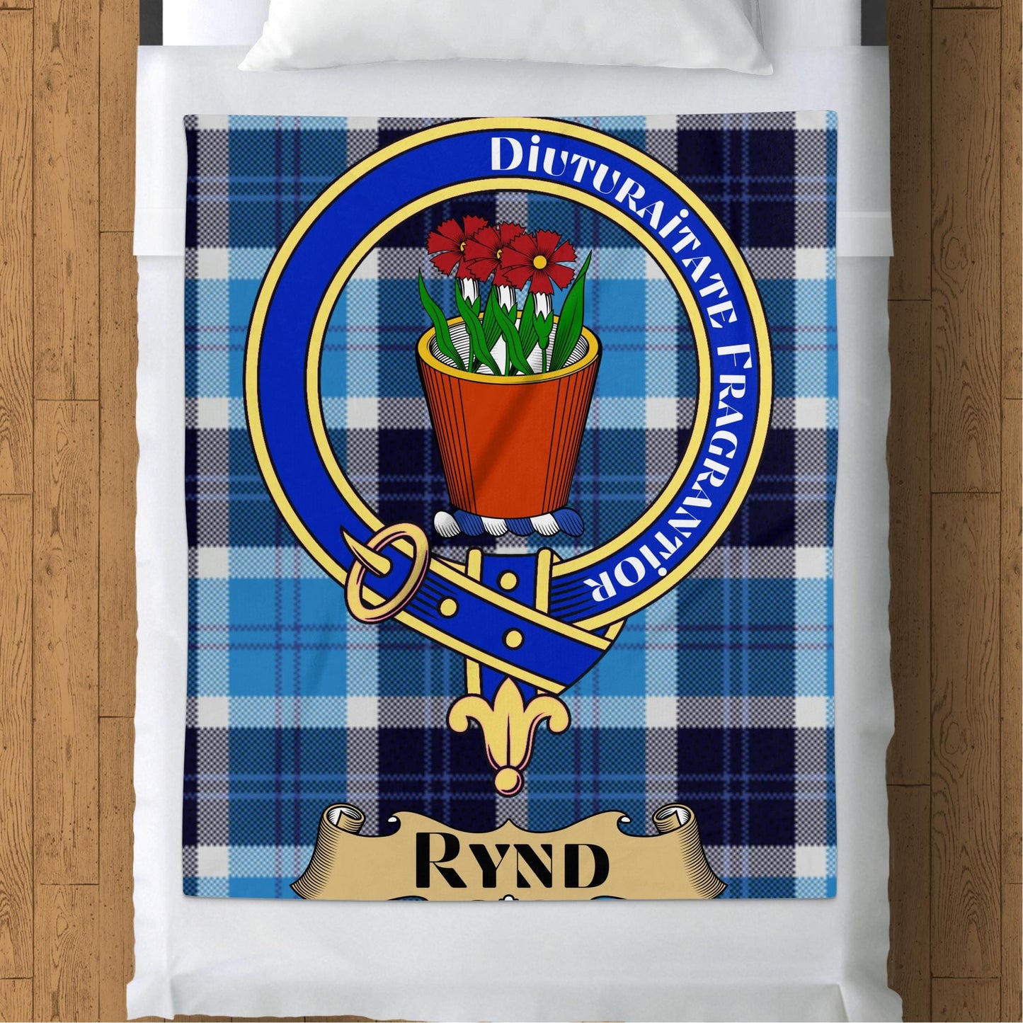 Scottish Clan Rynd Tartan Plaid Throw Blanket