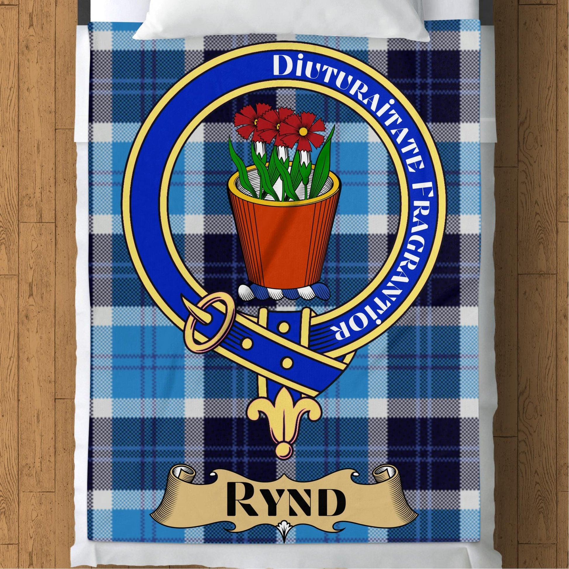 Scottish Clan Rynd Tartan Plaid Throw Blanket