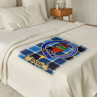 Scottish Clan Rynd Tartan Plaid Throw Blanket