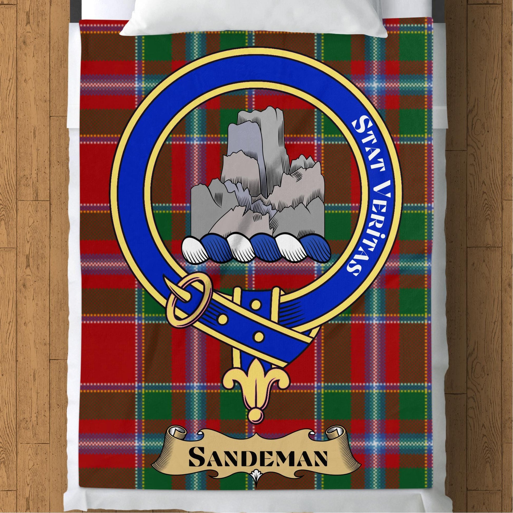 Scottish Clan Sandeman Tartan Throw Blanket