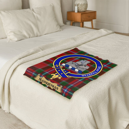 Scottish Clan Sandeman Tartan Throw Blanket