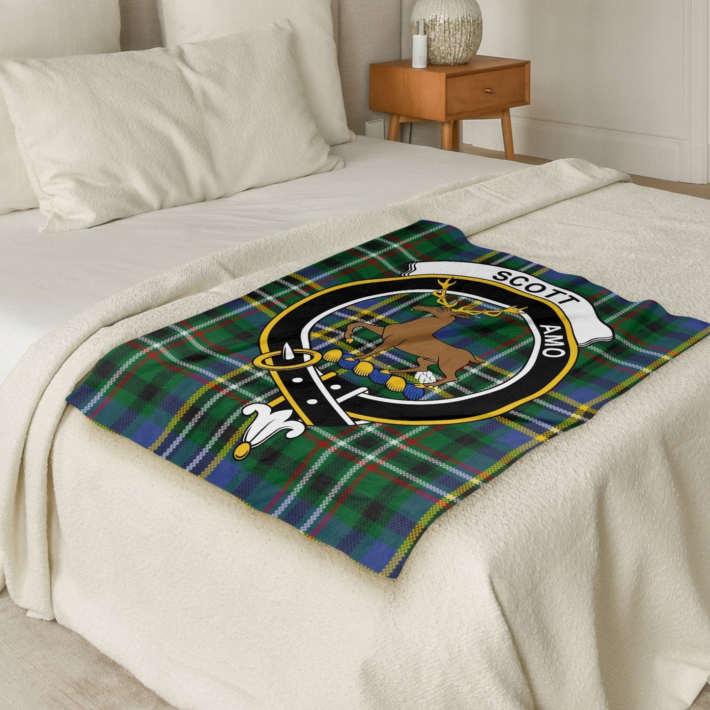 Scottish Clan Scott Tartan Throw Blanket