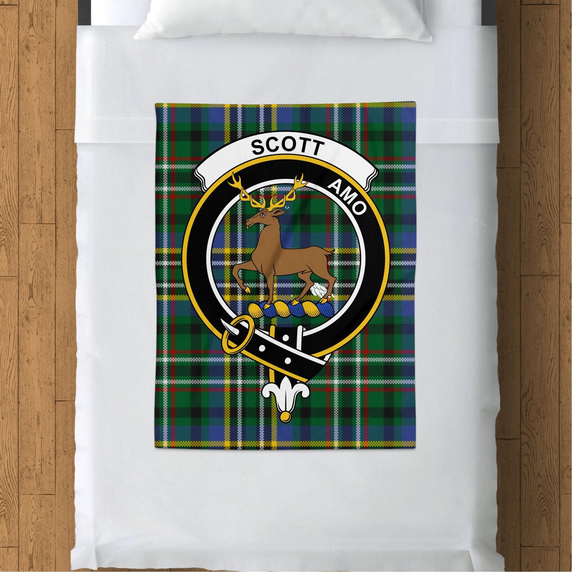 Scottish Clan Scott Tartan Throw Blanket