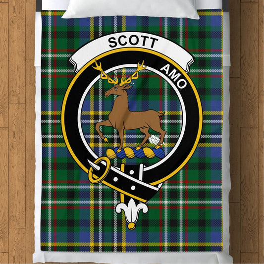 Scottish Clan Scott Tartan Throw Blanket