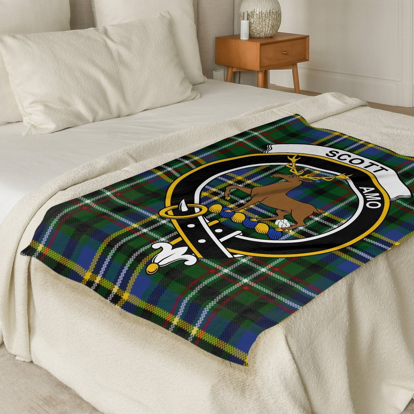 Scottish Clan Scott Tartan Throw Blanket