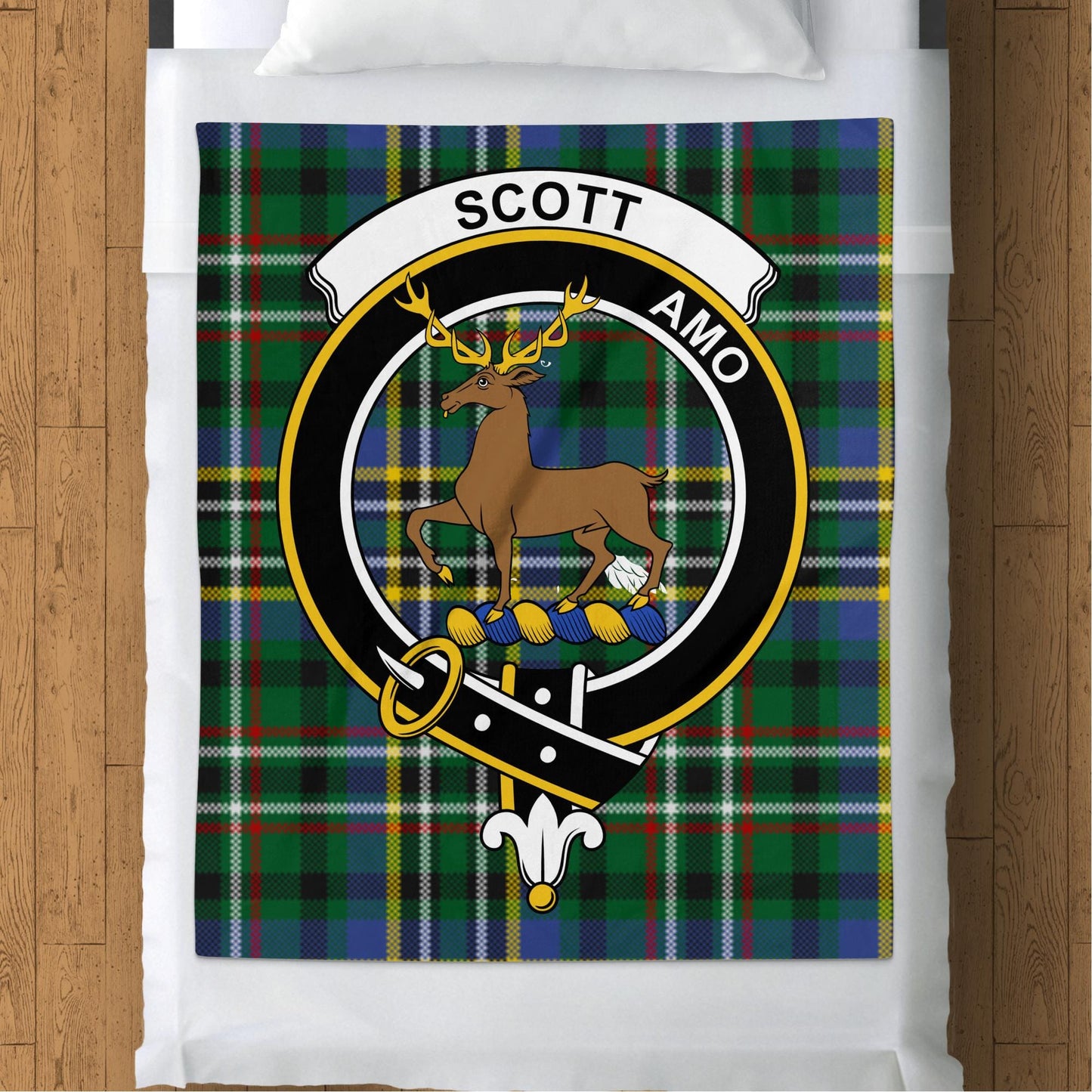 Scottish Clan Scott Tartan Throw Blanket