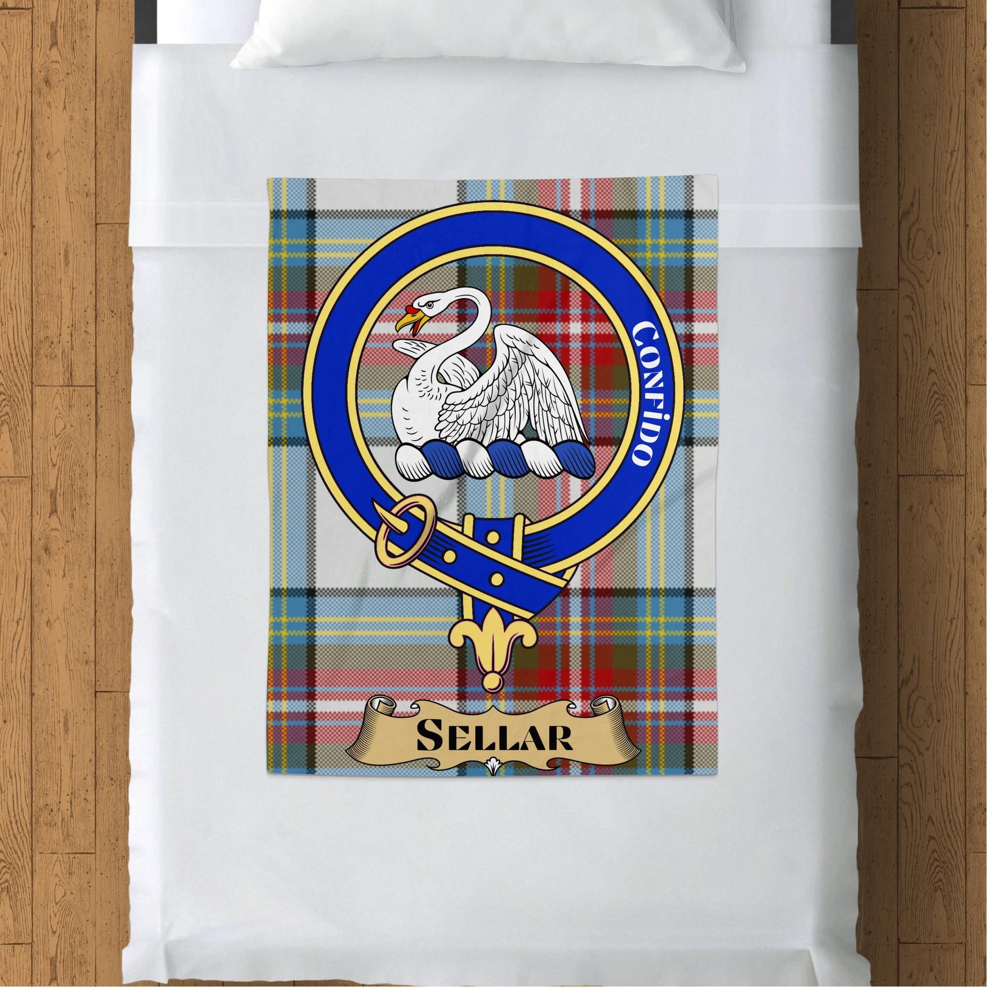 Scottish Clan Sellar Tartan Throw Blanket