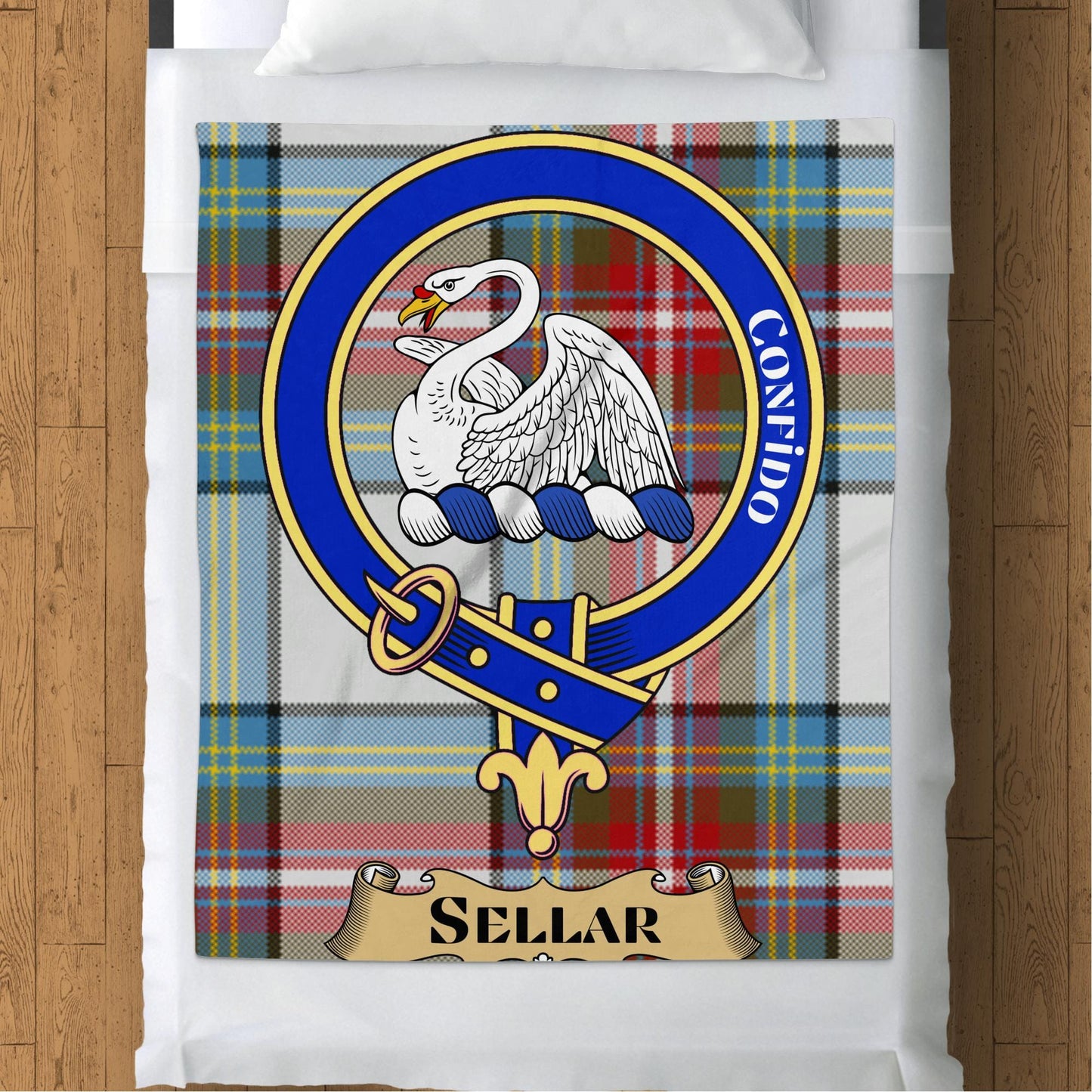 Scottish Clan Sellar Tartan Throw Blanket