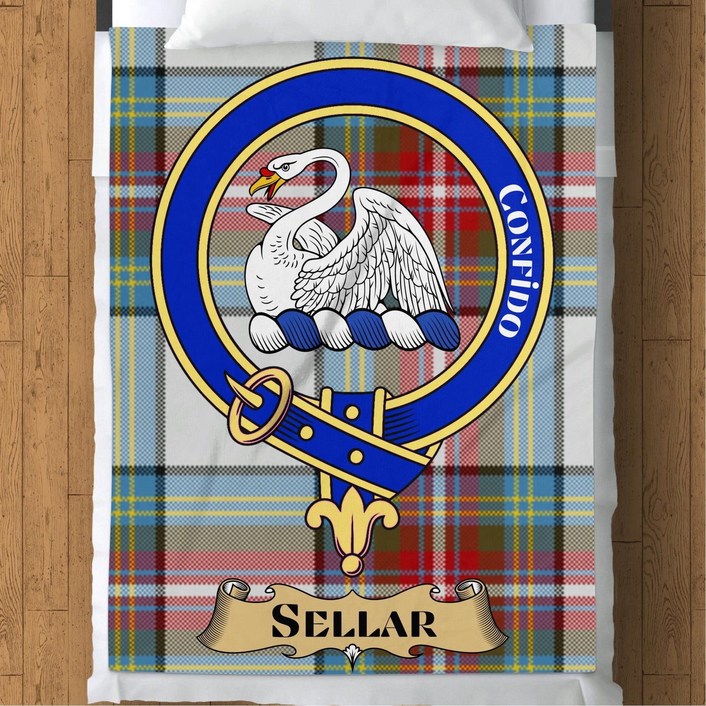 Scottish Clan Sellar Tartan Throw Blanket