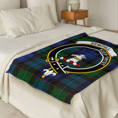 Scottish Clan Sempill Tartan Throw Blanket