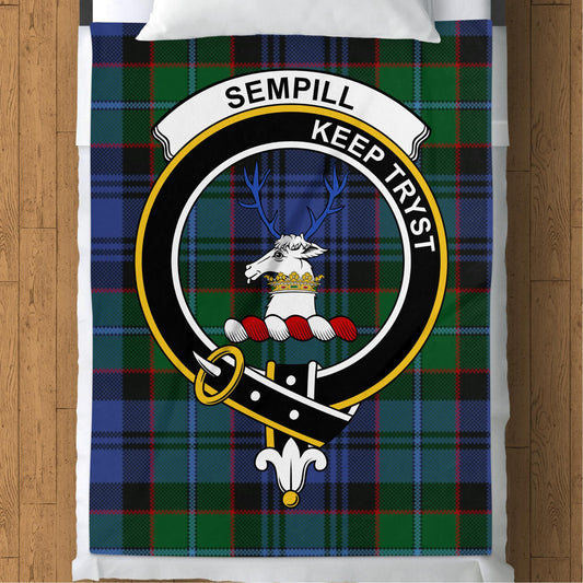 Scottish Clan Sempill Tartan Throw Blanket