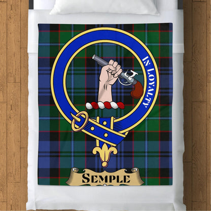 Scottish Clan Semple Tartan Throw Blanket