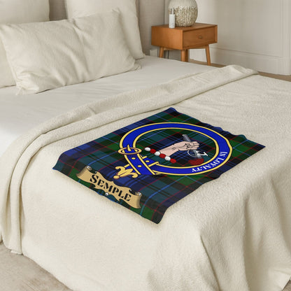 Scottish Clan Semple Tartan Throw Blanket