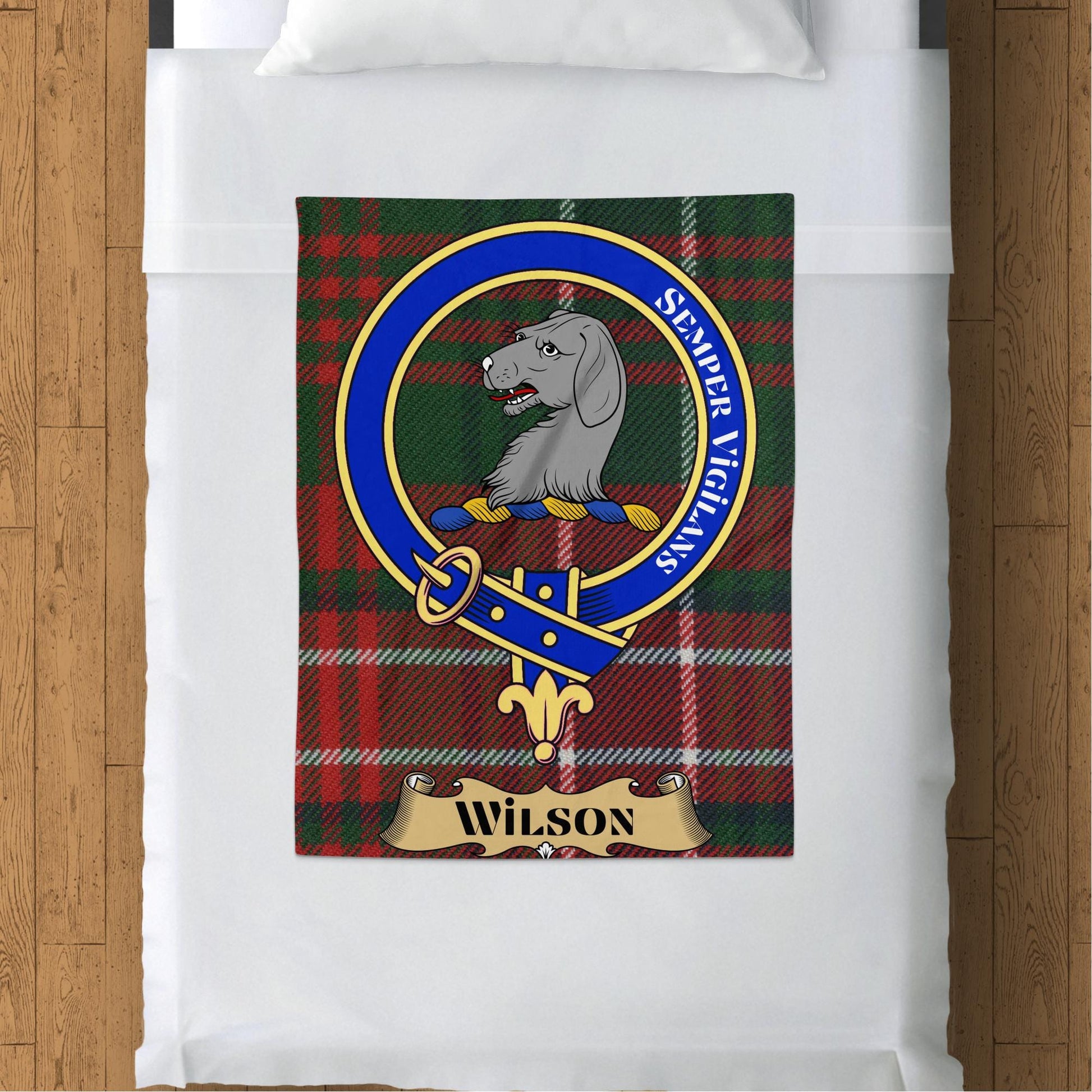 Scottish Clan Wilson Tartan Throw Blanket