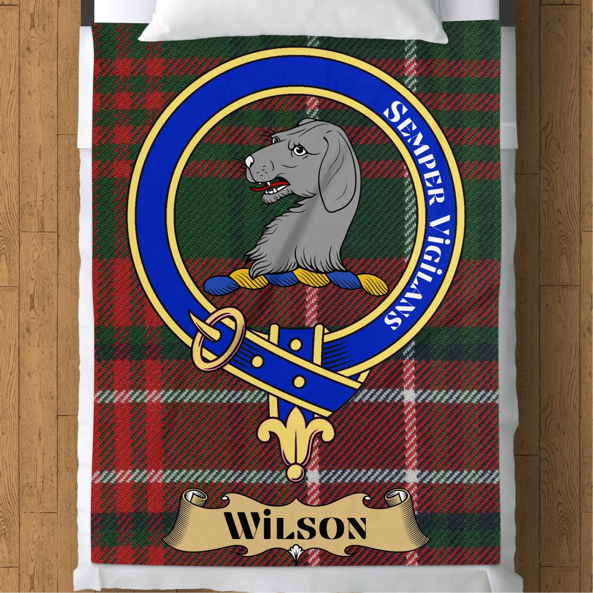 Scottish Clan Wilson Tartan Throw Blanket