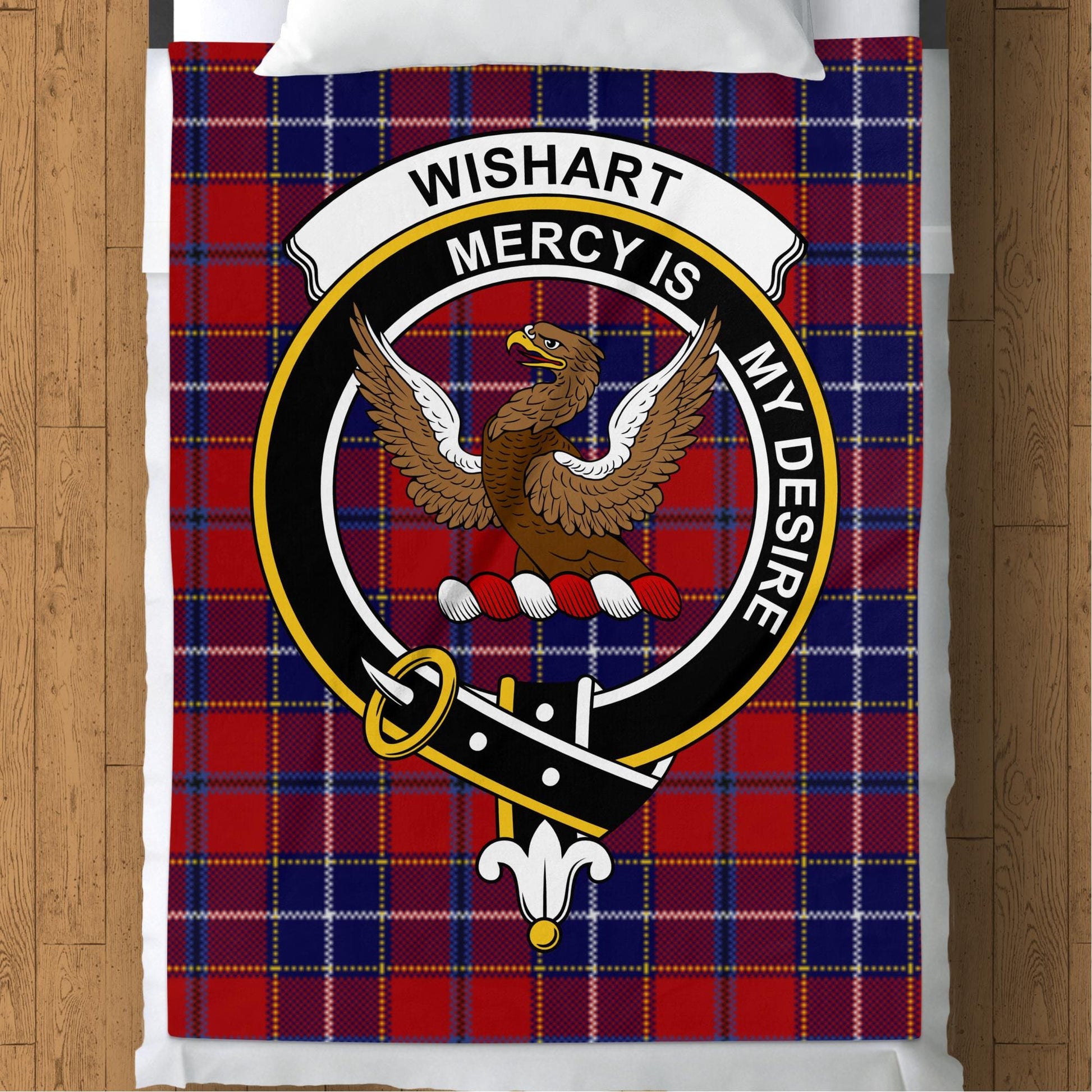 Scottish Clan Wishart Tartan Throw Blanket