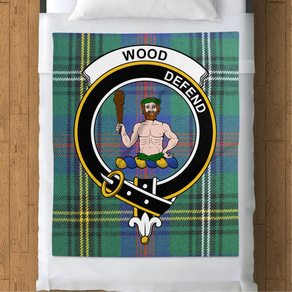 Scottish Clan Wood Tartan Throw Blanket