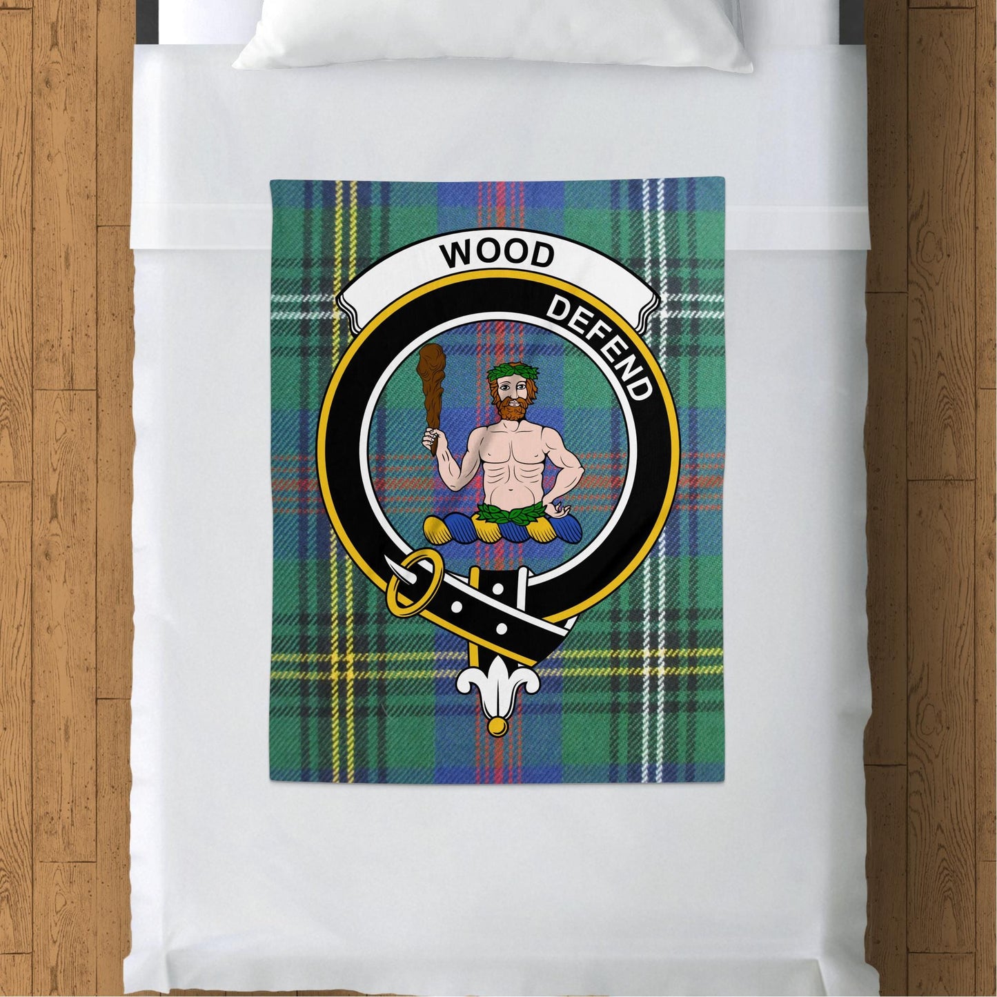 Scottish Clan Wood Tartan Throw Blanket