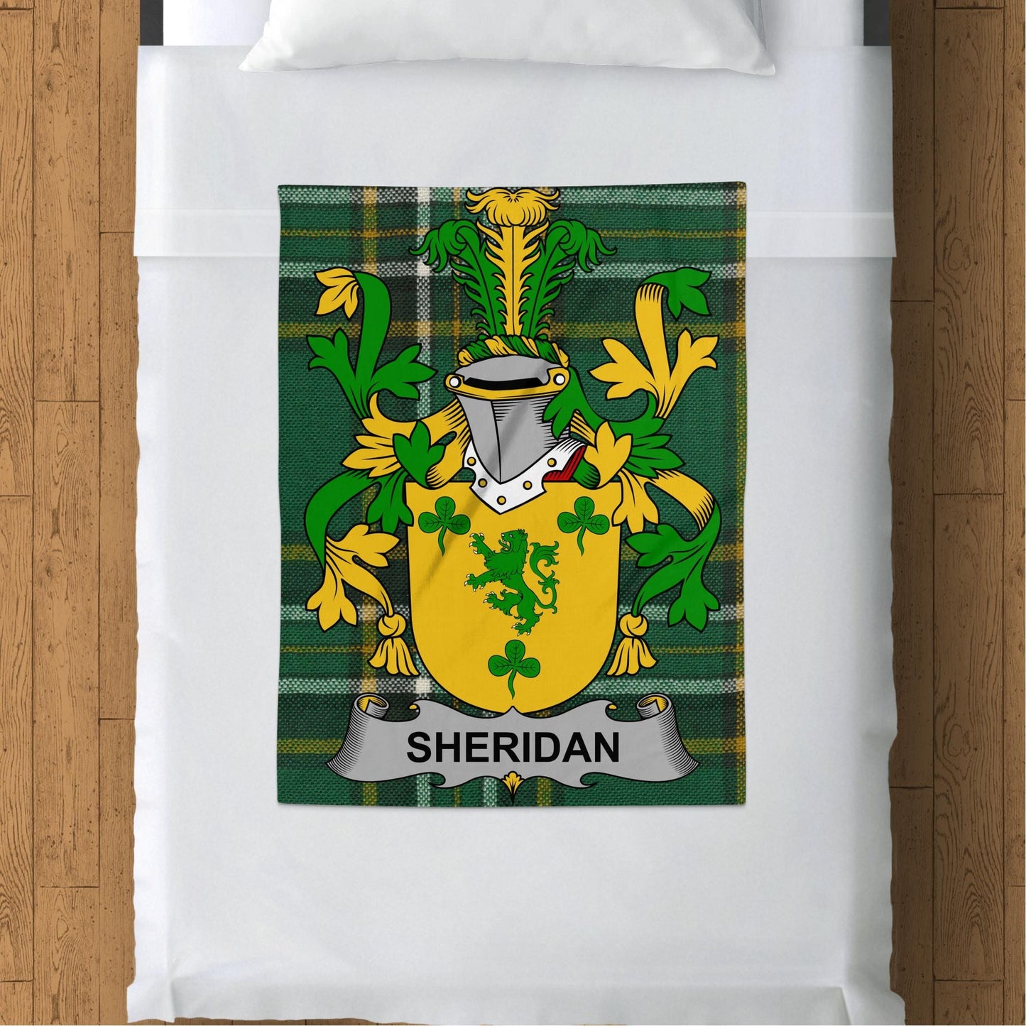 Sheridan Surname Irish Tartan Throw Blanket