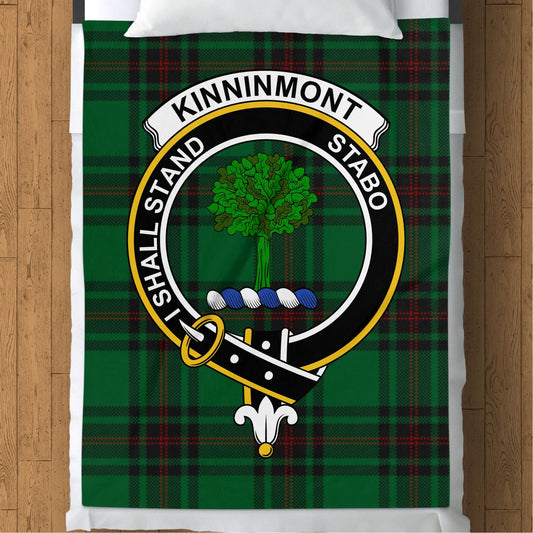 Traditional Kinninmont Scottish Clan Tartan Blanket