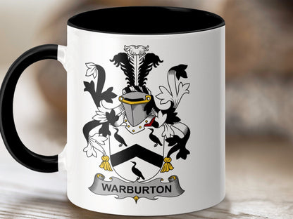 Warburton Family Crest Mug, Heraldry Mug, Ancestral Mug, Coat of Arms Mug, Personalized Gift, Family Emblem Mug, Heritage Mug