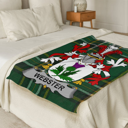 Webster Surname Irish Tartan Throw Blanket